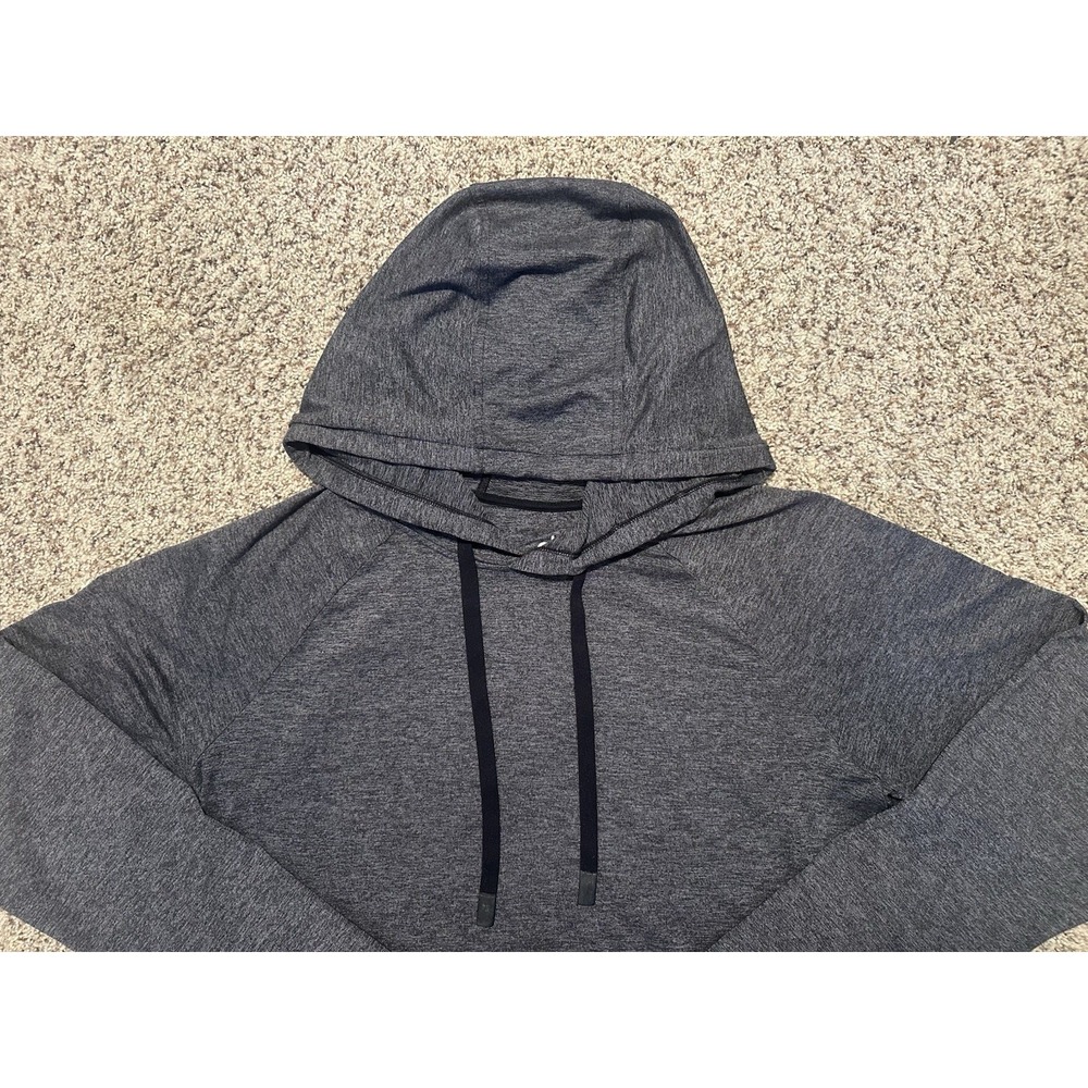 Alo Midweight Pullover Hoodie Made In USA, Charcoal Grey, Mens XL - Picture 2 of 6